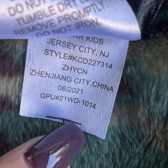 Cuddl Duds Camo Robe Boys Large 12/14 Soft Fleece Hooded Tie Pockets Sleepwear - Picture 7 of 11